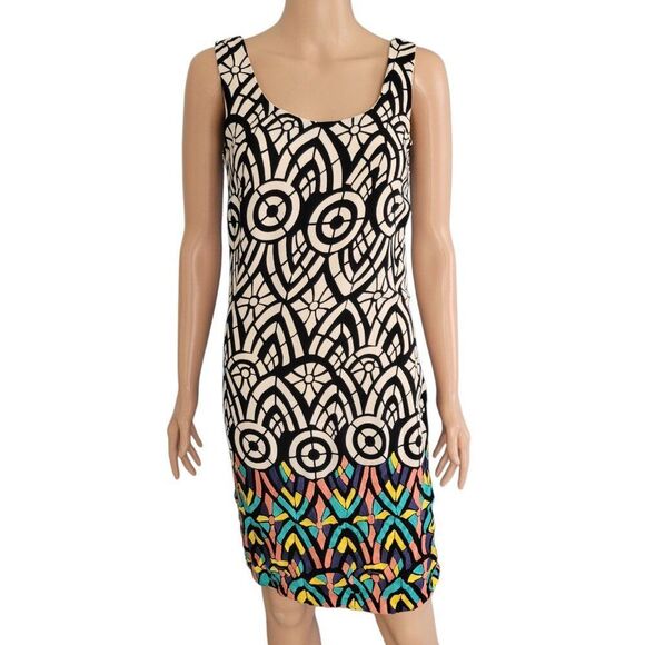 KACHEL Sleeveless Geometric Multicolor Dress (Size 0)